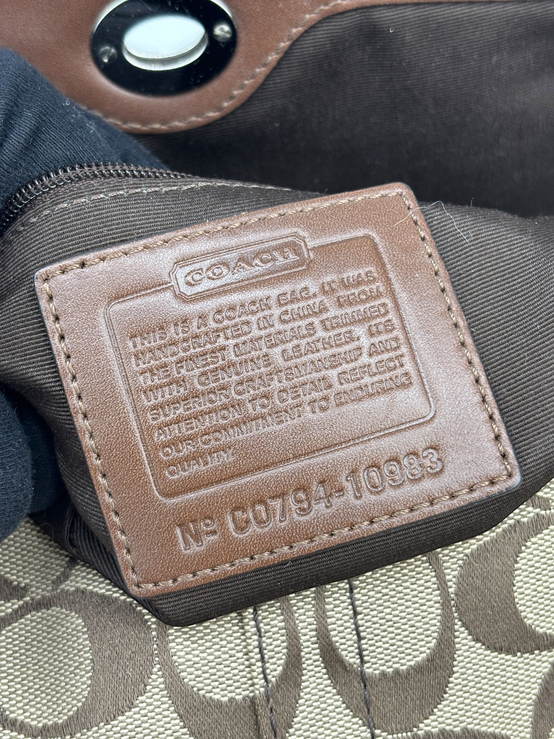 Coach Signature Canvas Shoulder Bag / Flap Shoulder Bag