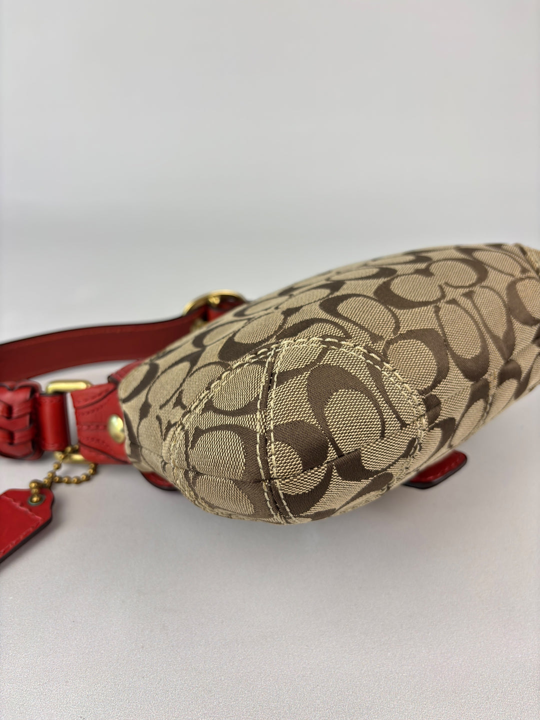 Coach Legacy Signature Buckle Flap Shoulder Bag (Mini/Pochette-Format)