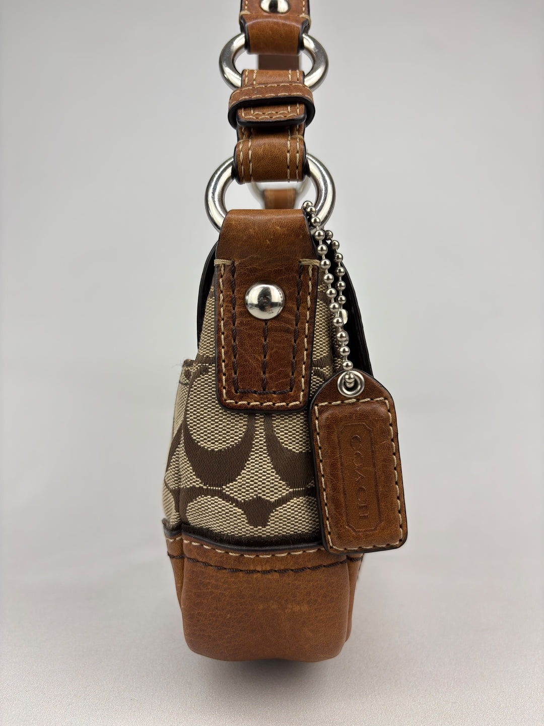 Coach Signature Canvas Shoulder Bag / Flap Shoulder Bag