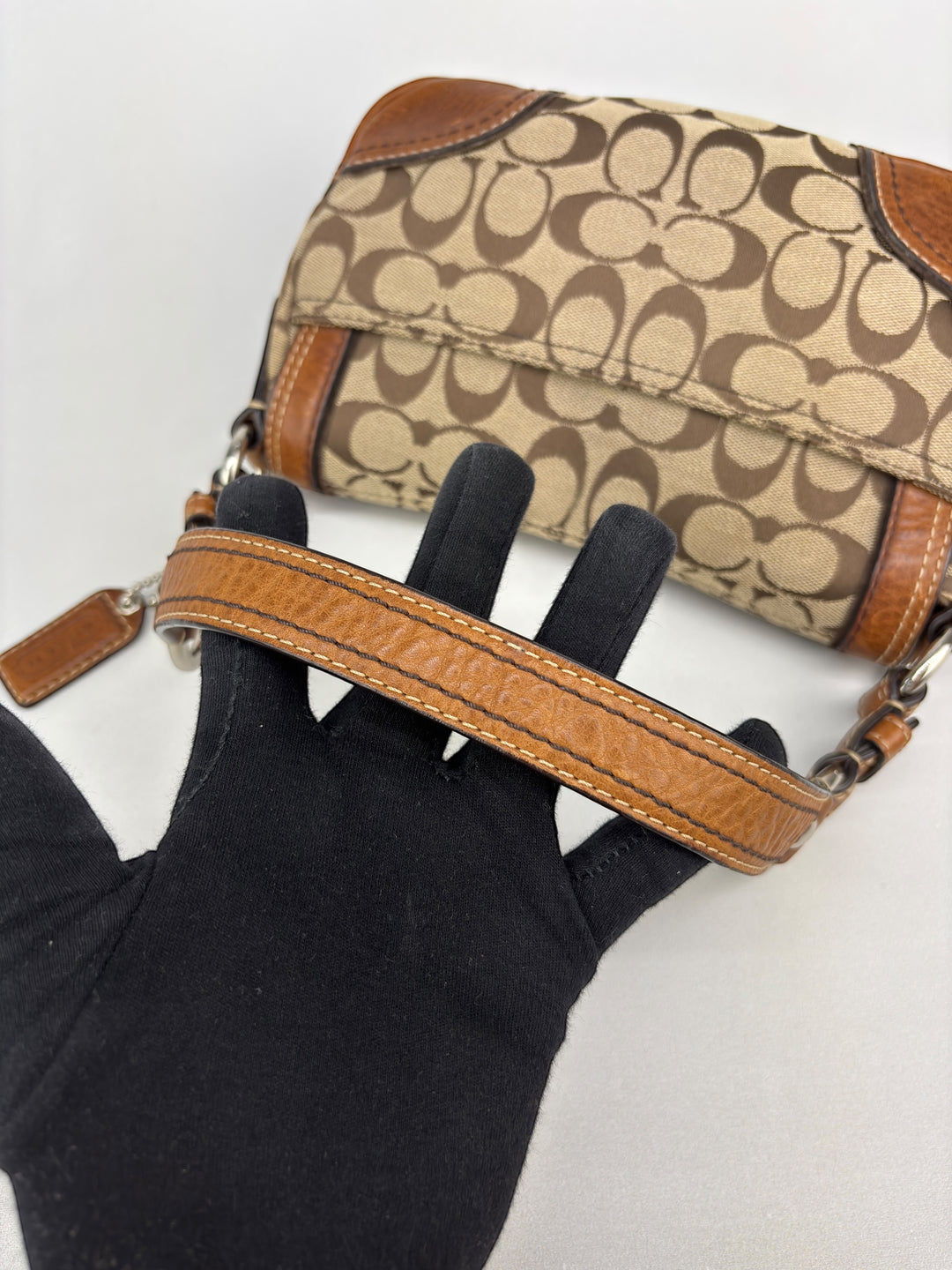 Coach Signature Canvas Shoulder Bag / Flap Shoulder Bag