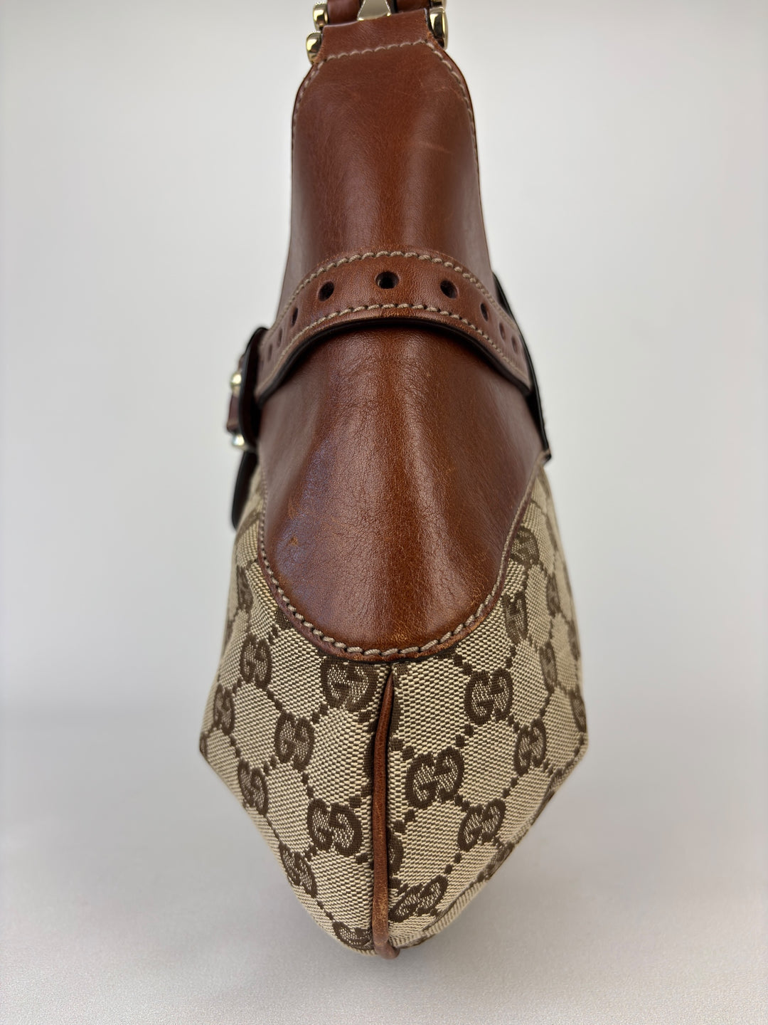 Gucci Medium GG Canvas Horsebit Shoulder Bag / Hobo
