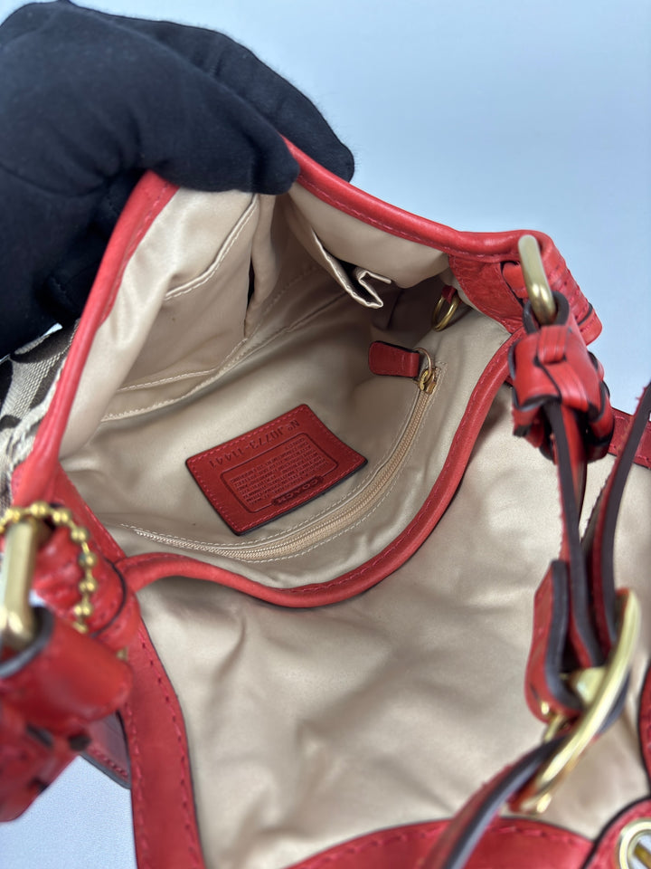 Coach Legacy Signature Buckle Flap Shoulder Bag (Mini/Pochette-Format)