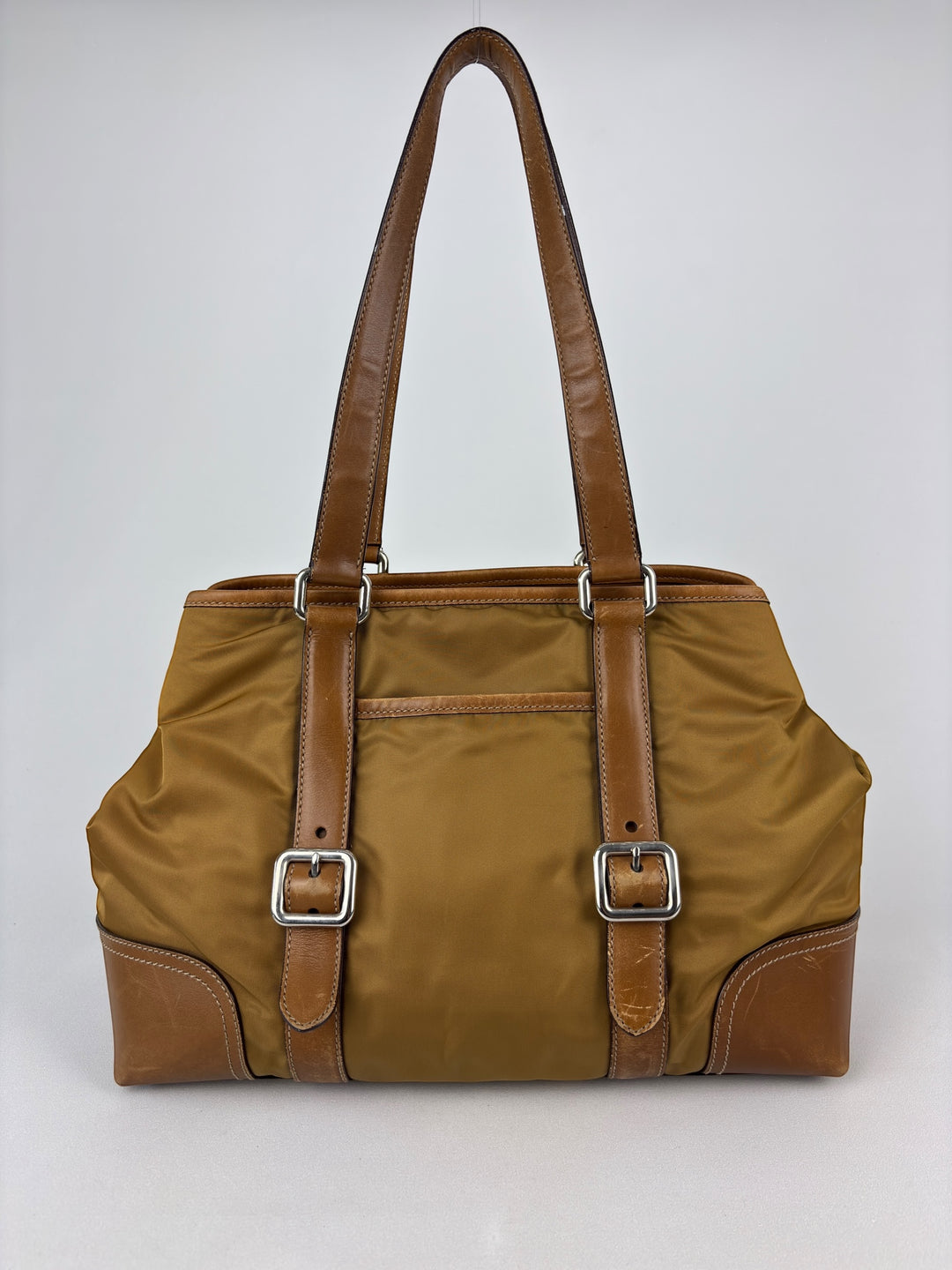 Prada Vitello Trim Tessuto Nylon Shoulder Bag / Schultertasche