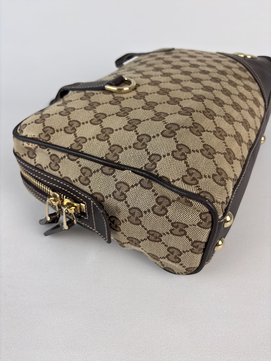 Gucci Vintage "1973" Boston Bag mit Interlocking-G Schultertasche / Baguette