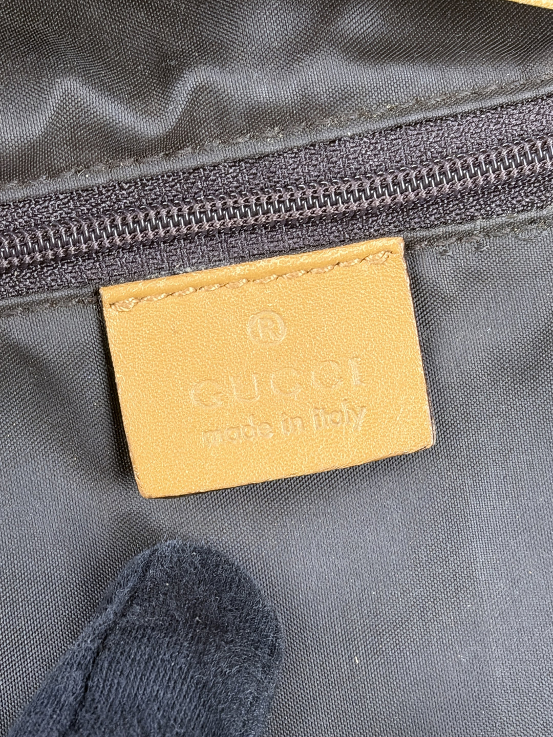 Gucci GG Canvas Bamboo Web Hobo Shoulder Bag in Beige/Braun, Detailansicht 13
