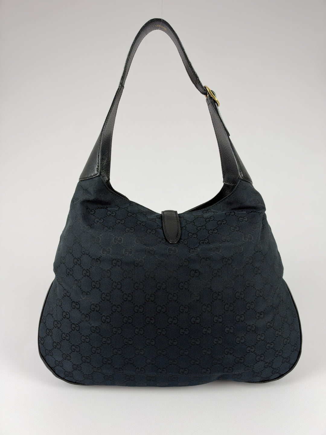 Gucci GG Canvas New Jackie Large Hobo Shoulder Bag in Schwarz, Detailansicht 2
