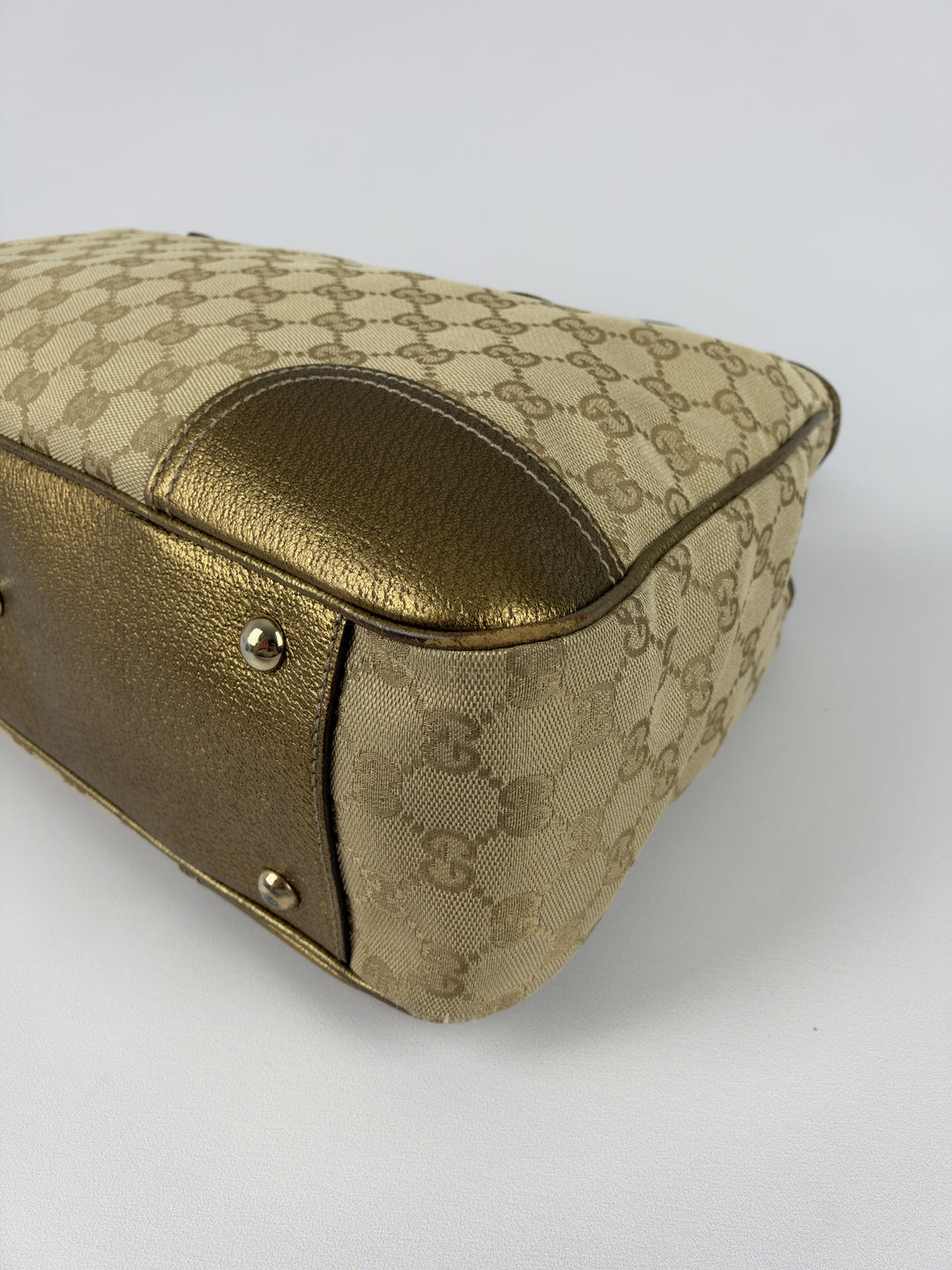 Gucci GG Canvas Princy Medium Tote Shoulder Bag in Beige/Ebony, Detailansicht 11