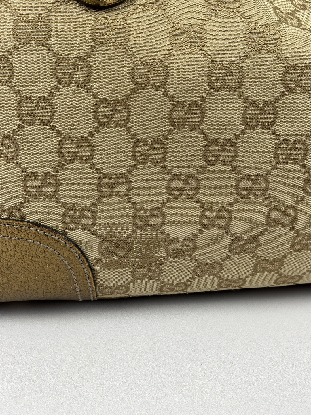 Gucci GG Canvas Princy Medium Tote Shoulder Bag in Beige/Ebony, Detailansicht 3