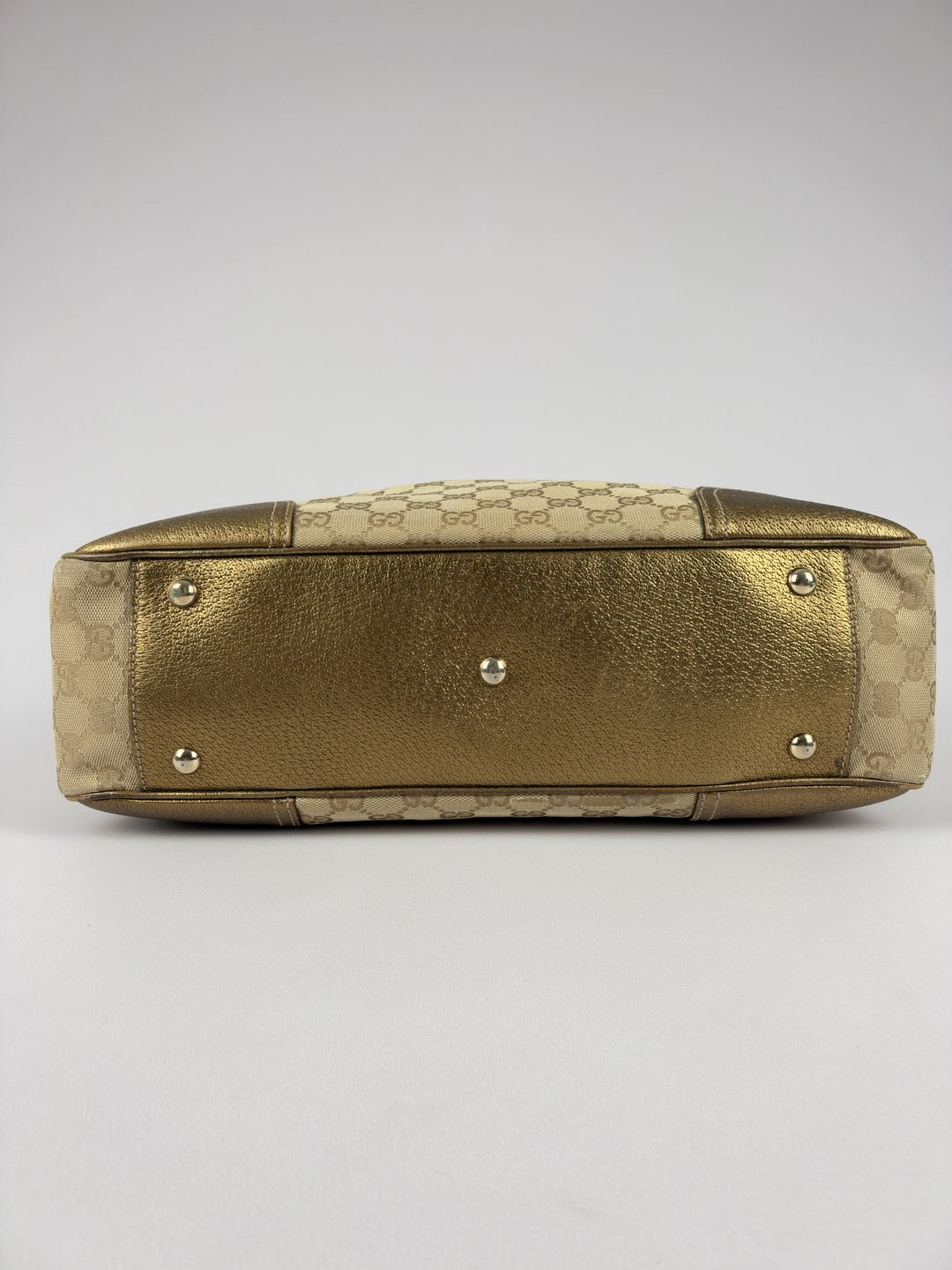 Gucci GG Canvas Princy Medium Tote Shoulder Bag in Beige/Ebony, Detailansicht 7