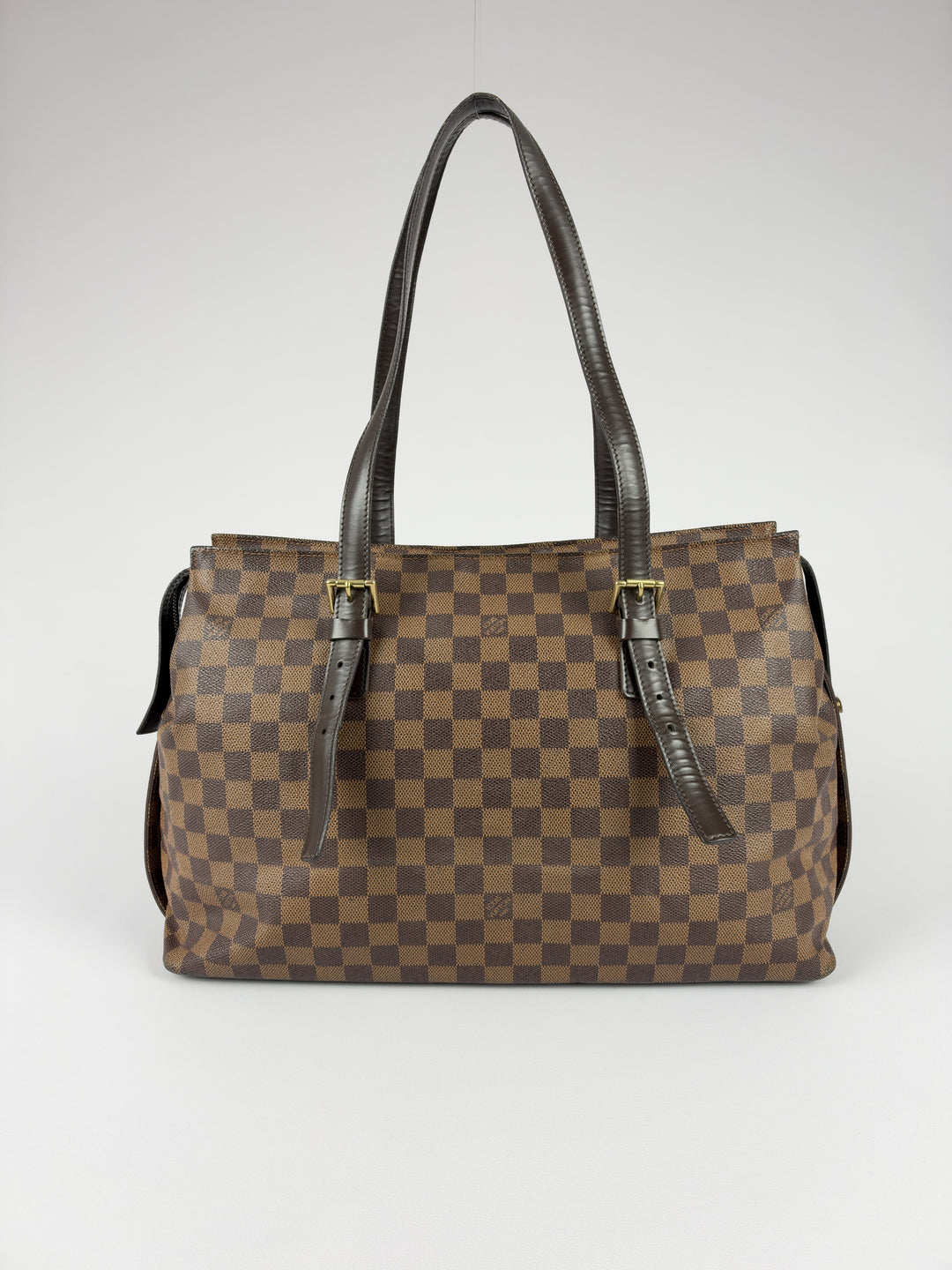 Louis Vuitton Damier Ebene Chelsea Tote Shoulder Bag in Ebène/Braun, Detailansicht 1