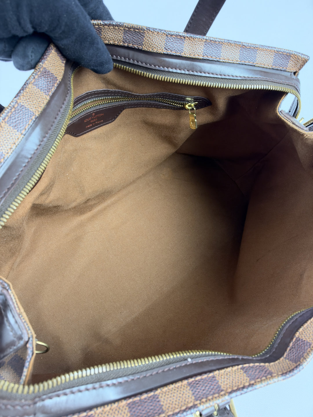 Louis Vuitton Damier Ebene Chelsea Tote Shoulder Bag in Ebène/Braun, Detailansicht 12