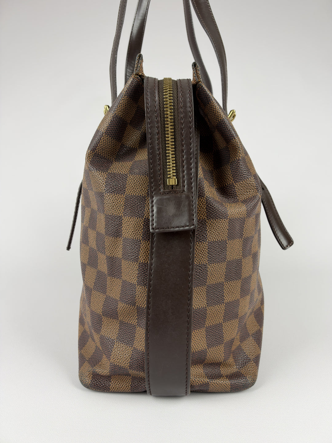 Louis Vuitton Damier Ebene Chelsea Tote Shoulder Bag in Ebène/Braun, Detailansicht 4