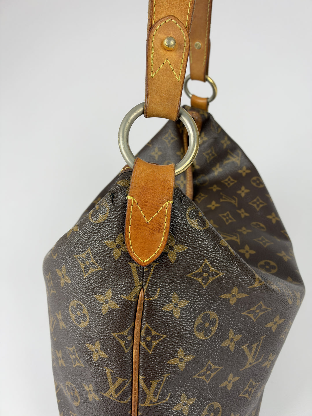 Louis Vuitton Monogram Delightful MM Shoulder Bag in Braun, Detailansicht 3