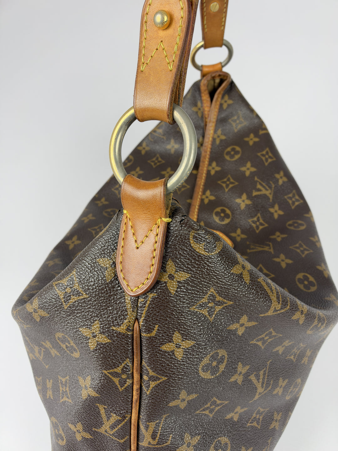 Louis Vuitton Monogram Delightful MM Shoulder Bag in Braun, Detailansicht 6