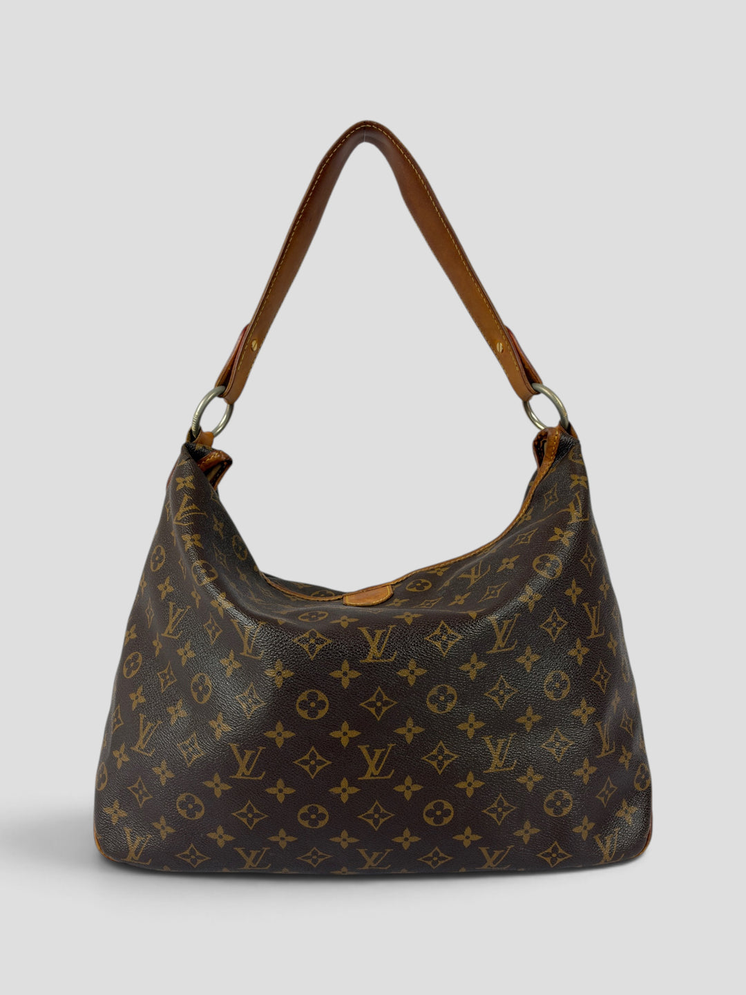 Louis Vuitton Monogram Delightful MM Shoulder Bag aus Monogram-Canvas in Braun, Vorderansicht