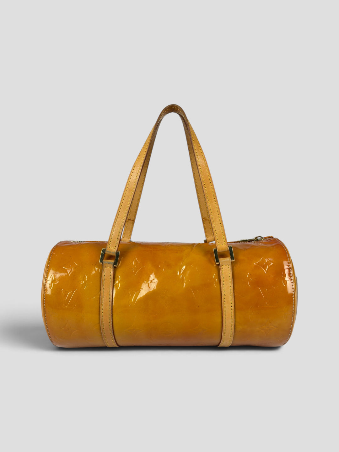 Louis Vuitton Monogram Vernis Bedford Papillon 30 Handbag aus Monogram-Vernis-Lackleder in Honig/Orange, Vorderansicht