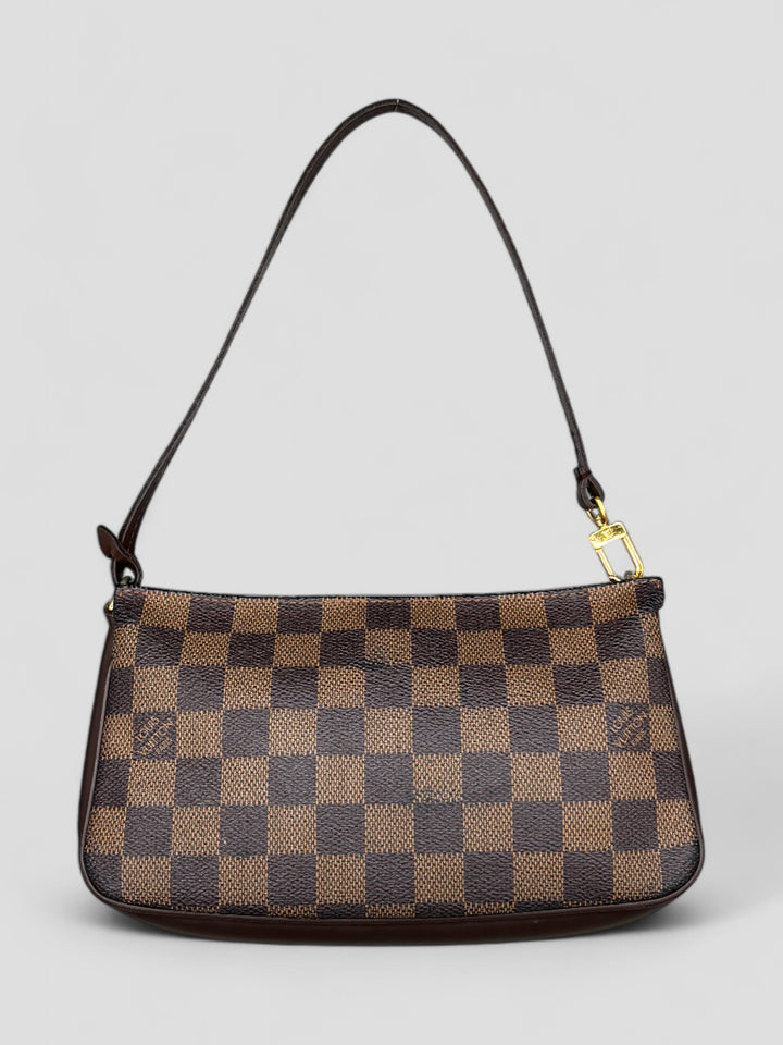 louis vuitton damier pochette handbag women, second hand lv handtasche frauen braun