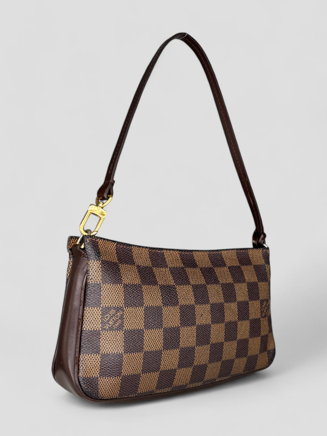 louis vuitton damier pochette handbag women, second hand lv handtasche frauen braun