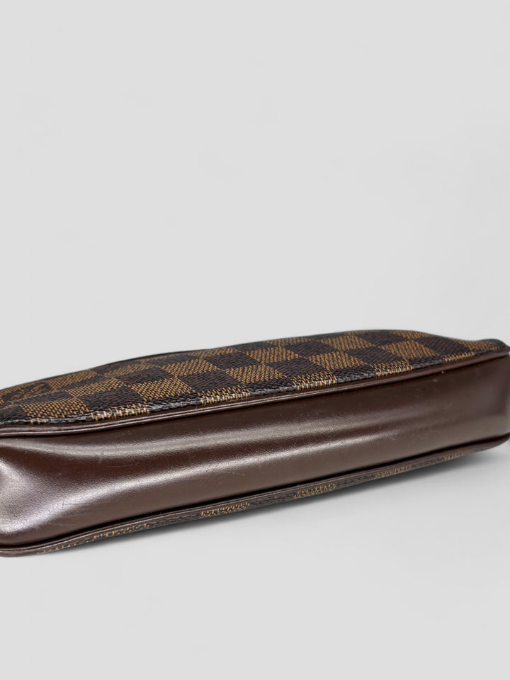 louis vuitton damier pochette handbag women, second hand lv handtasche frauen braun