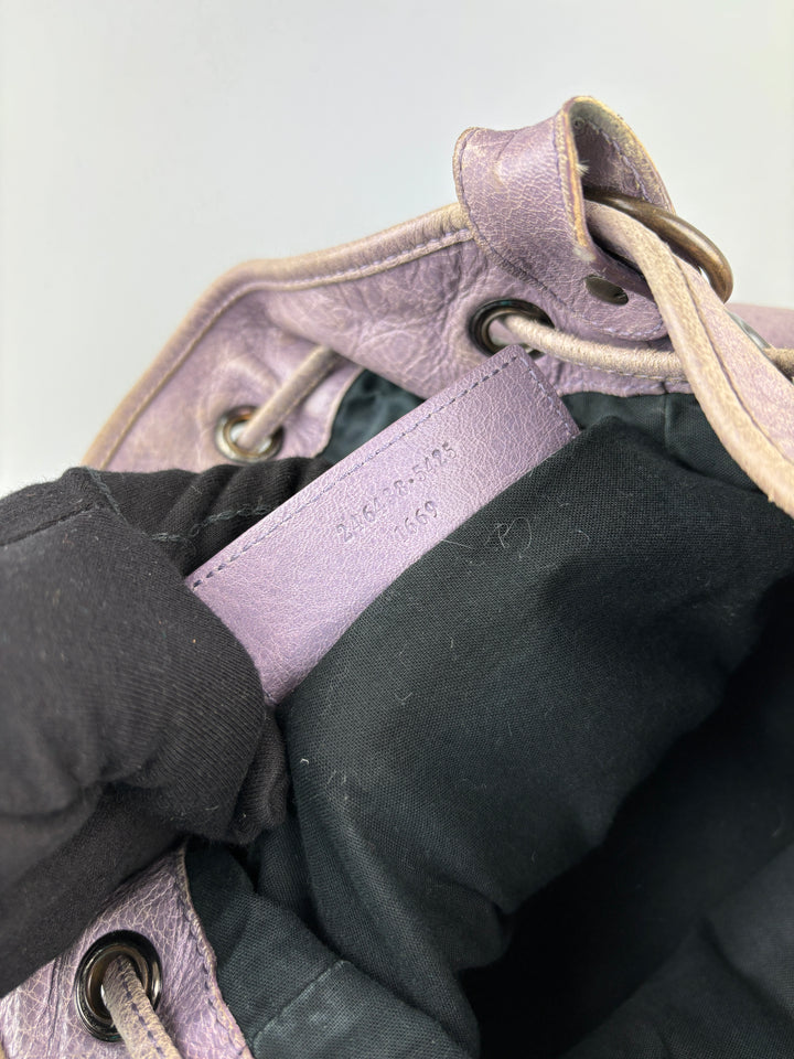 vintage Balenciaga City Pompom Bag pink für Frauen, second hand women balenciaga pompom bag
