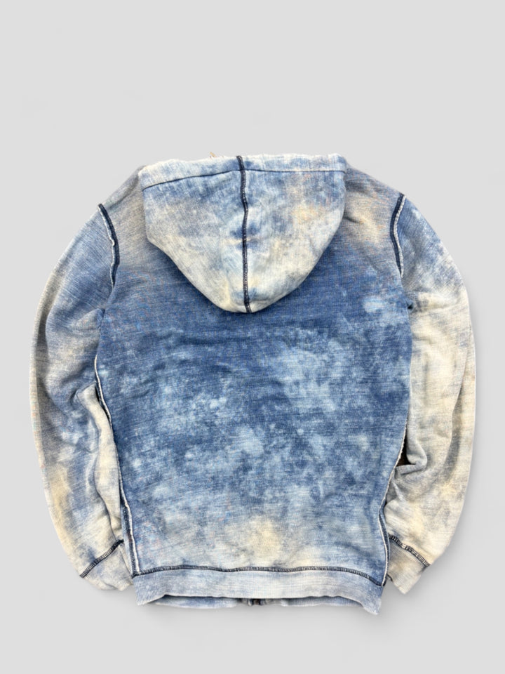 vintage Diesel Y2K "Happiness Dealer" pullover in Jeansblau Herren, second hand diesel sweater blue men
