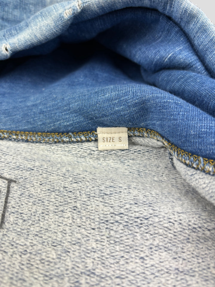 vintage Diesel Y2K "Happiness Dealer" pullover in Jeansblau Herren, second hand diesel sweater blue men