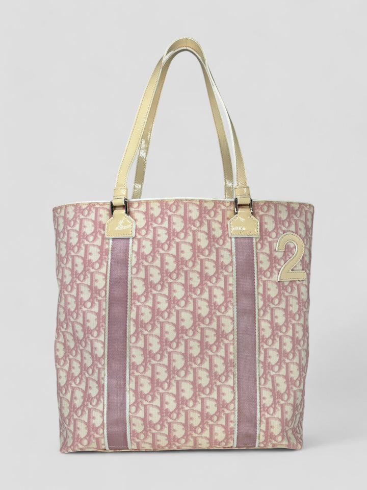vintage Dior Shopper Handtasche rosa Frauen, second hand women shopper bag pink