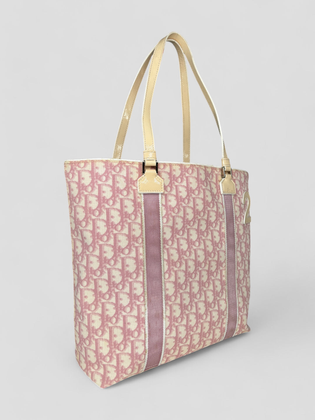 vintage Dior Shopper Handtasche rosa Frauen, second hand women shopper bag pink