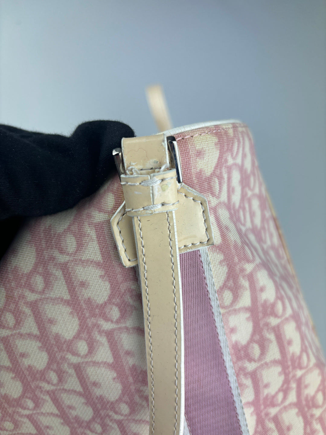vintage Dior Shopper Handtasche rosa Frauen, second hand women shopper bag pink