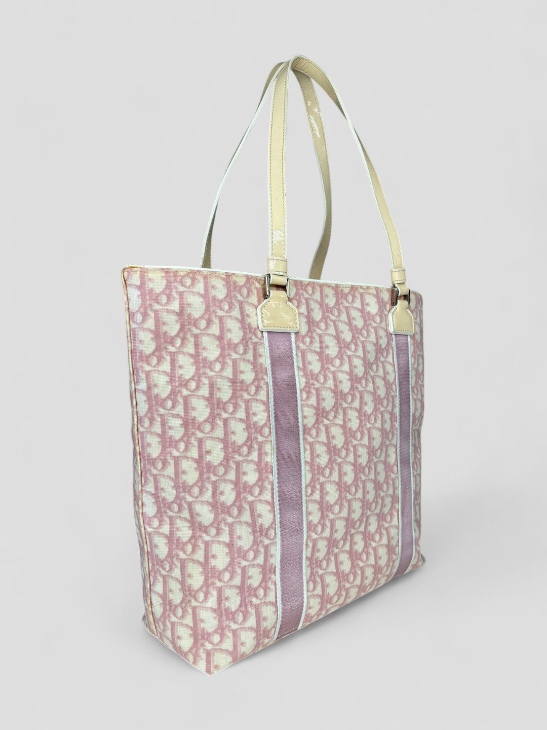 vintage Dior Shopper Handtasche rosa Frauen, second hand women shopper bag pink