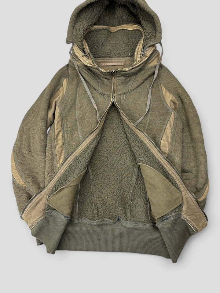 vintage Goa Fleece Full Zip Sweater, second hand goa pullover