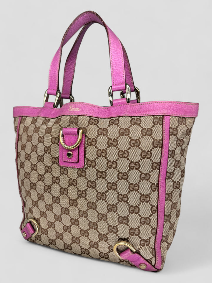 vintage Gucci D-Ring women Handbag pink, rosa second hand gucci damen handtasche