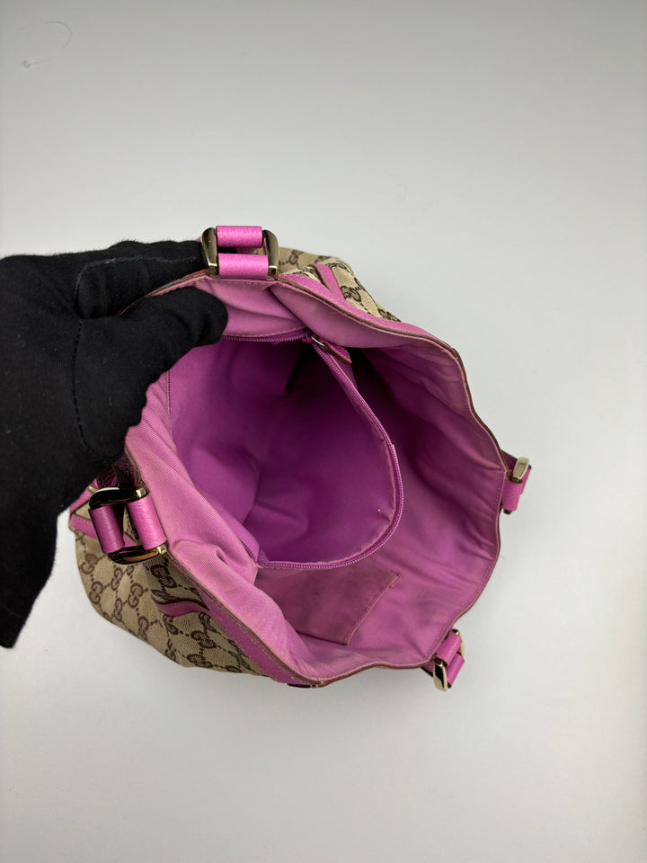 vintage Gucci D-Ring women Handbag pink, rosa second hand gucci damen handtasche