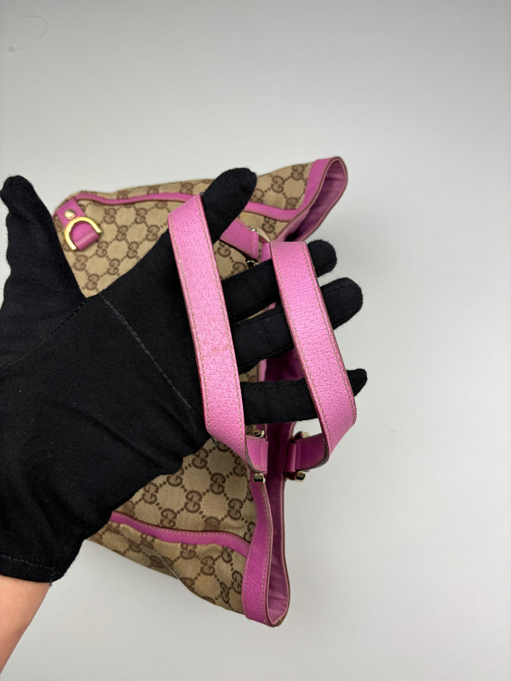 vintage Gucci D-Ring women Handbag pink, rosa second hand gucci damen handtasche