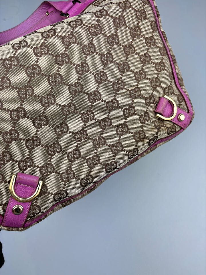 vintage Gucci D-Ring women Handbag pink, rosa second hand gucci damen handtasche