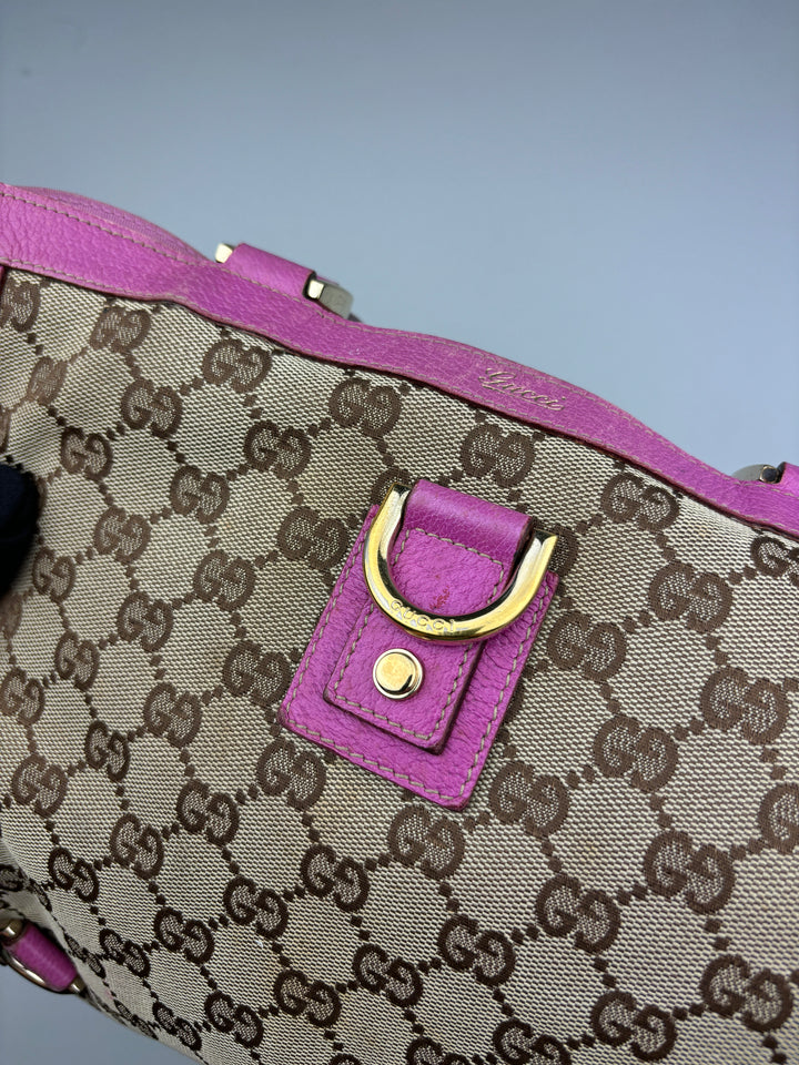 vintage Gucci D-Ring women Handbag pink, rosa second hand gucci damen handtasche