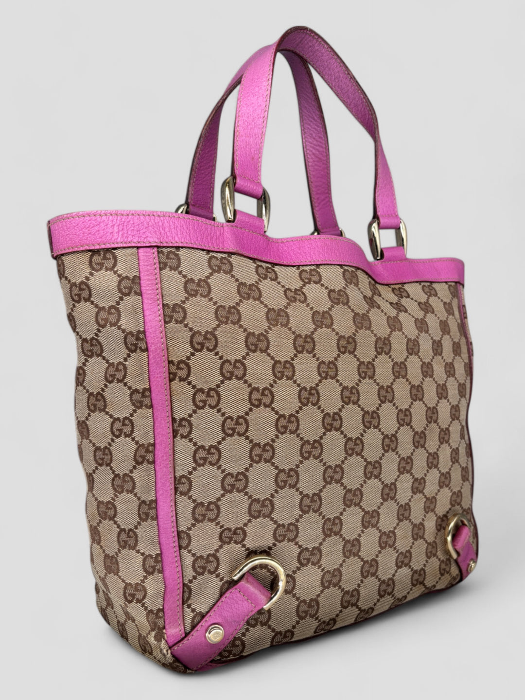 vintage Gucci D-Ring women Handbag pink, rosa second hand gucci damen handtasche