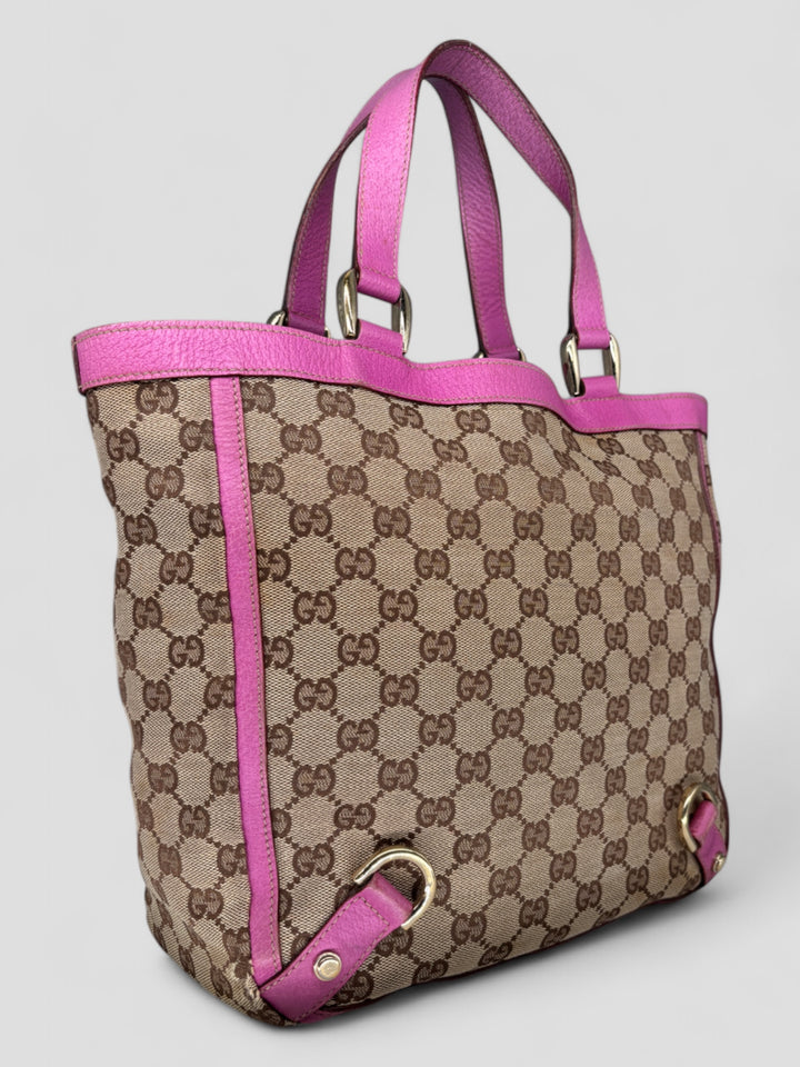 vintage Gucci D-Ring women Handbag pink, rosa second hand gucci damen handtasche