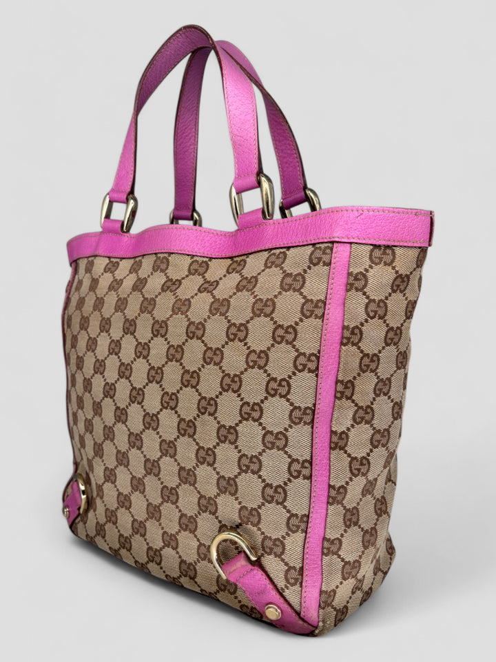 vintage Gucci D-Ring women Handbag pink, rosa second hand gucci damen handtasche