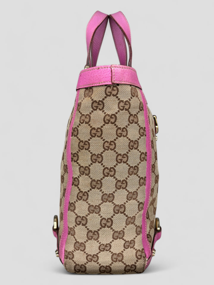 vintage Gucci D-Ring women Handbag pink, rosa second hand gucci damen handtasche