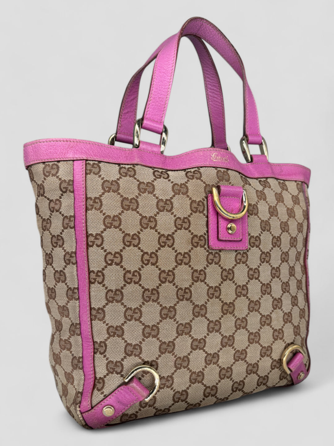 vintage Gucci D-Ring women Handbag pink, rosa second hand gucci damen handtasche