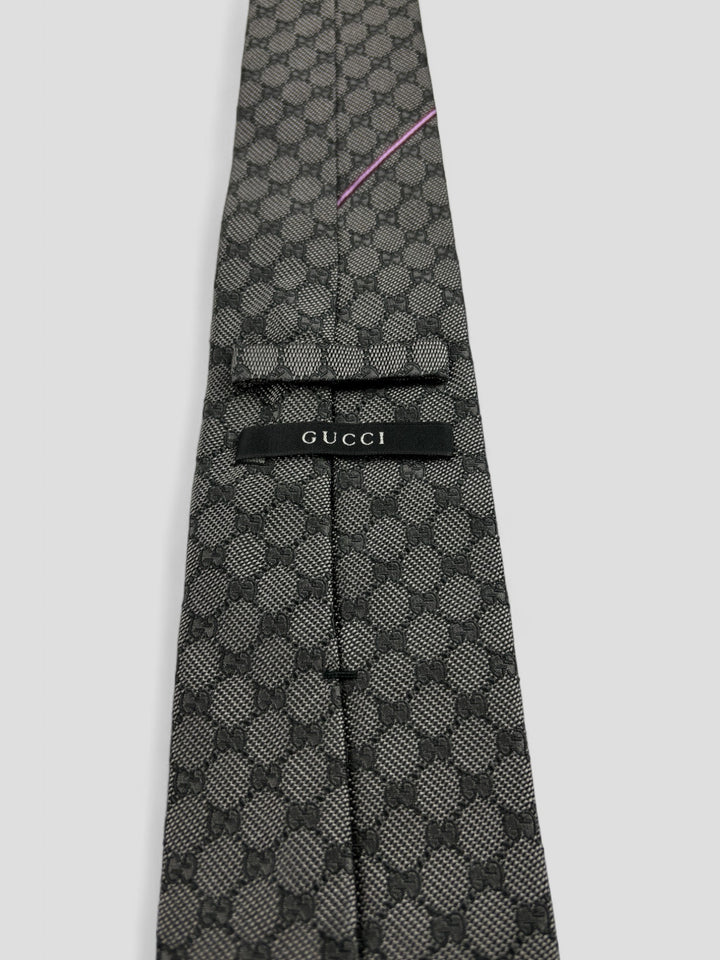 vintage Gucci Tie Grey, graue gucci krawatte