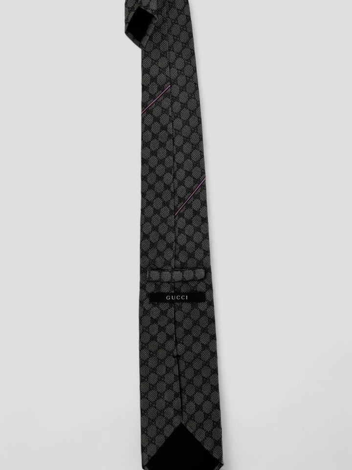 vintage Gucci Tie Grey, graue gucci krawatte