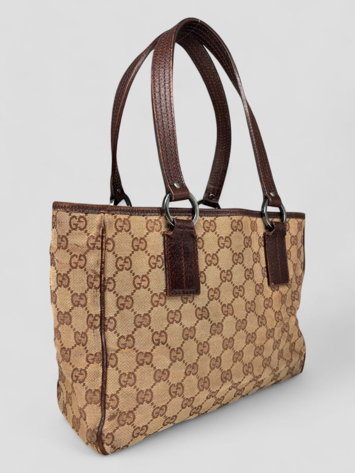 vintage Gucci Vintage Shopper women Bag, second hand gucci damen handtasche beige