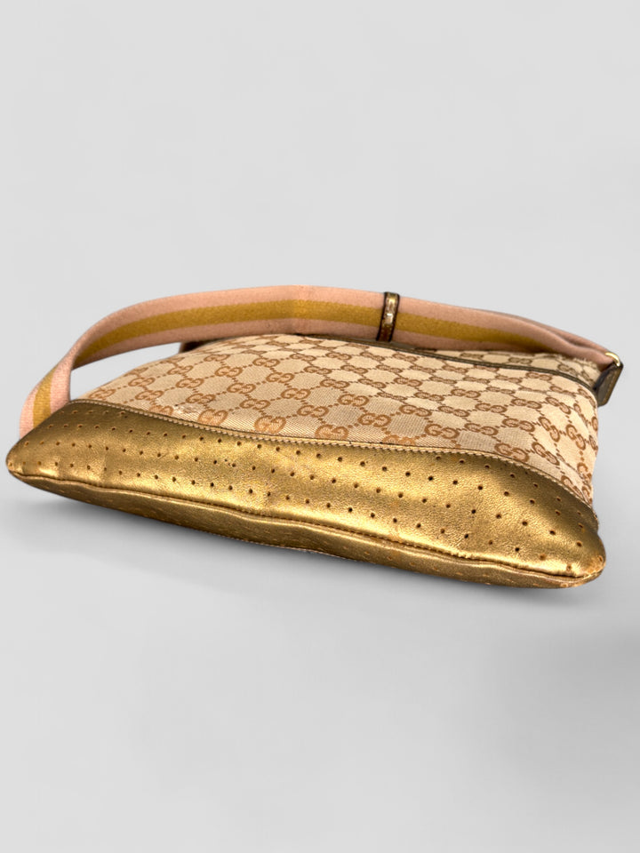 vintage Gucci women Messenger Bag beige, second hand gucci crossbodybag women
