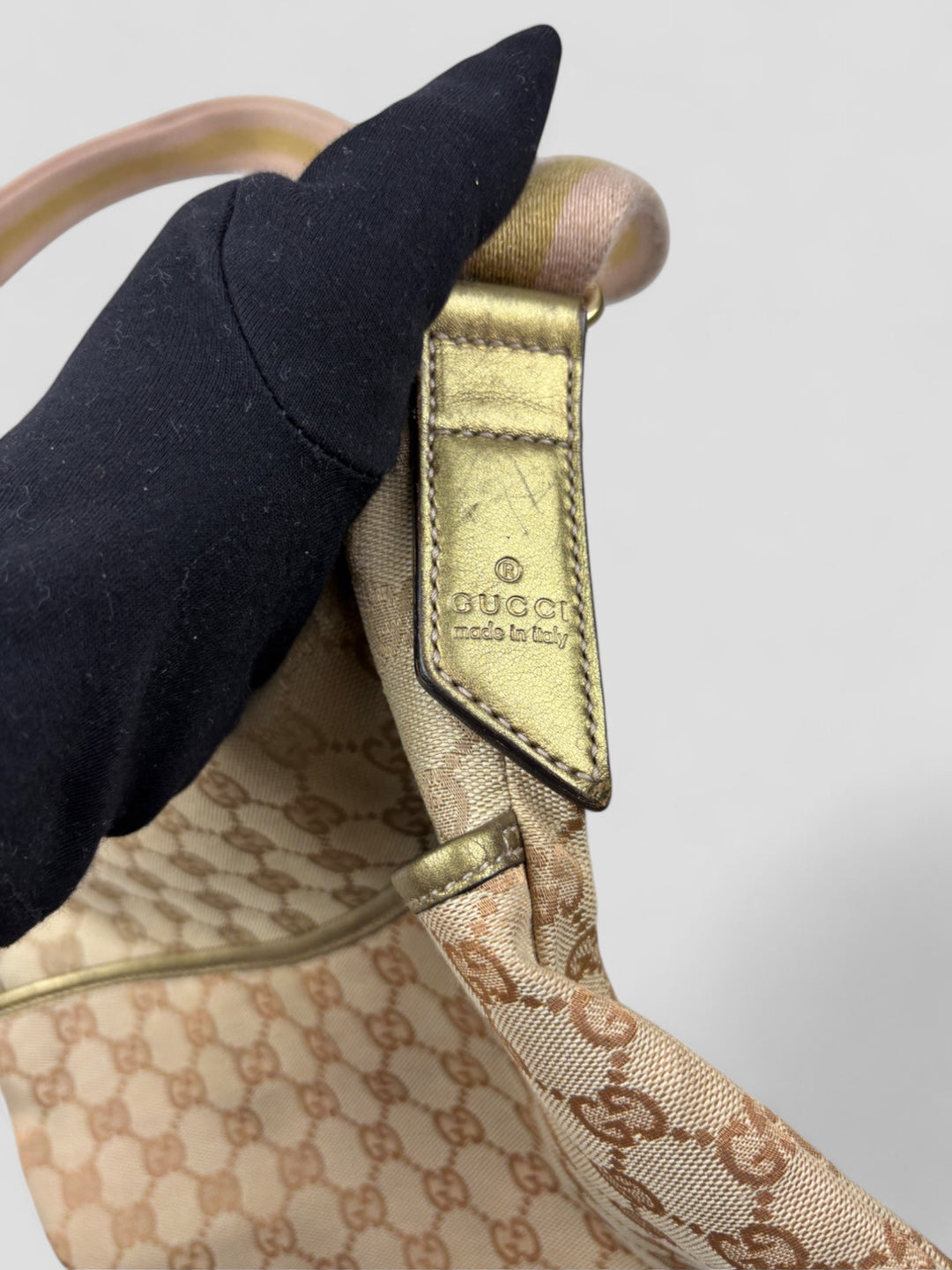 vintage Gucci women Messenger Bag beige, second hand gucci crossbodybag women