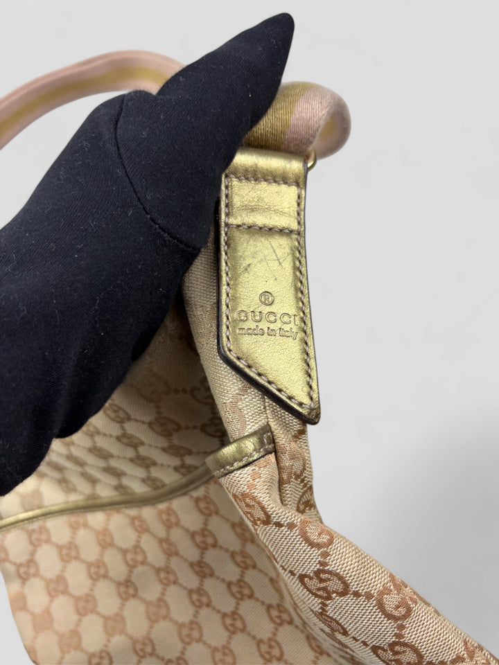 vintage Gucci women Messenger Bag beige, second hand gucci crossbodybag women