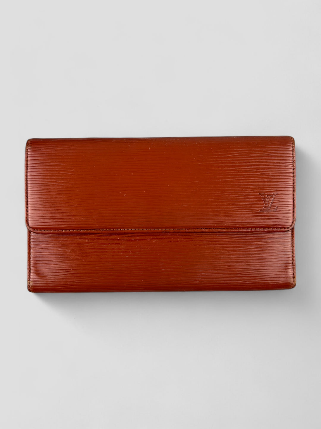 vintage Louis Vuitton Epi Leather Wallet brown unisex, second hand lv geldbeutel braun