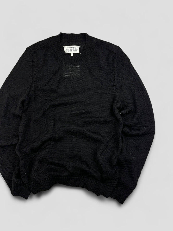 vintage Maison Margiela Fishermans Knit Sweater black men, second hand schwarzer strickpullover mm