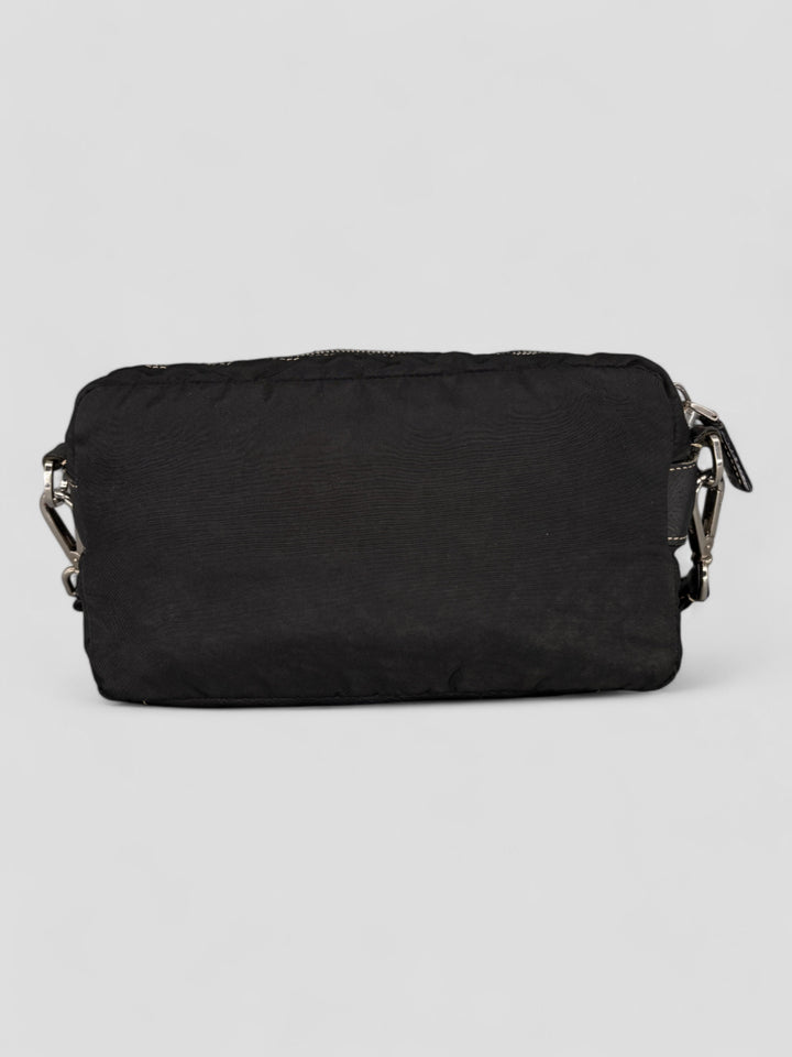 vintage Prada Nylon Umhaengetasche schwarz Herren, second hand prada crossbodybag black for men